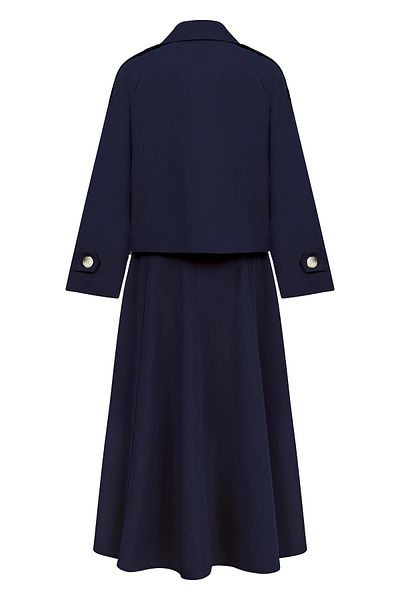 praye Σετ καμπαρντίνας με φούστα Navy Blue