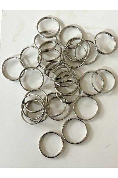 Hedef Bijuteri 2.5cm Çift Sıra Zincirsiz Anahtarlık Halkası (100 Adet)