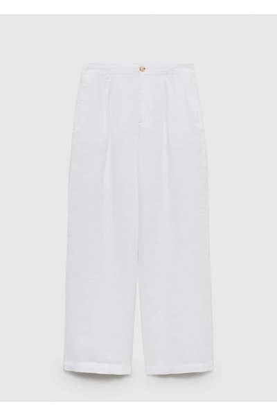 MANGO Woman %100 keten pilili pantolon