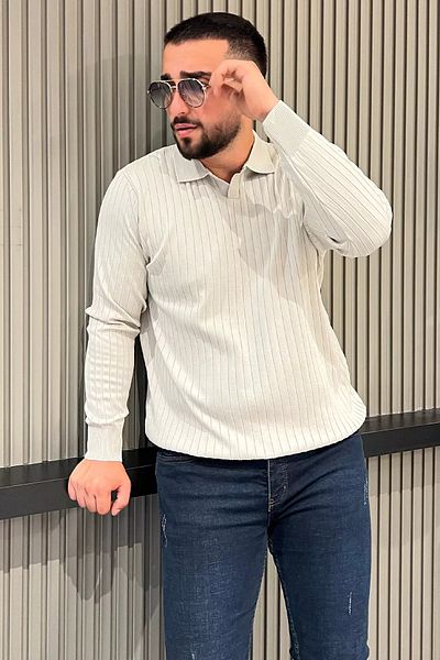MİSHAR İTALİA Πλεκτό πουλόβερ Stone Ανδρικό Polo Neck