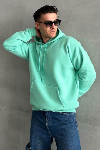 zunop Ανδρικό φούτερ με κουκούλα Oversize