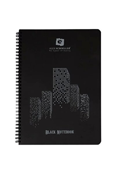 Alex Schoeller Caiet cu copertă spirală Pp Negru (a6) 60 coli Alex-1620