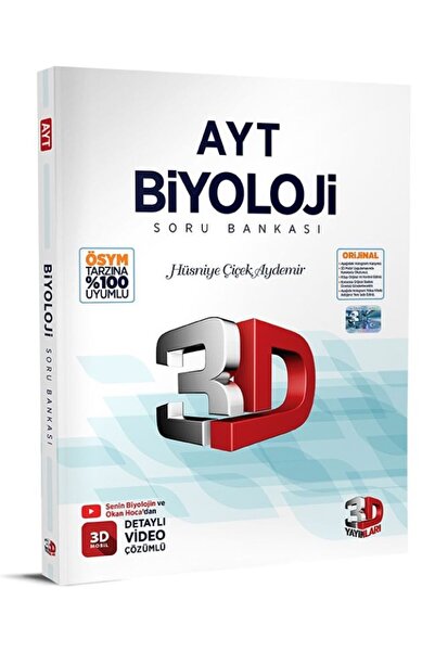 Çözüm Yayınları AYT 3D Yayınları Biyoloji Soru Bankası Yeni Basım 2025