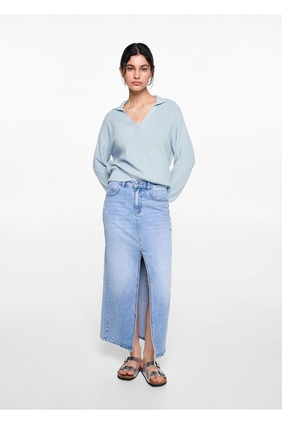 Mango Teen Pulover cu gât polo