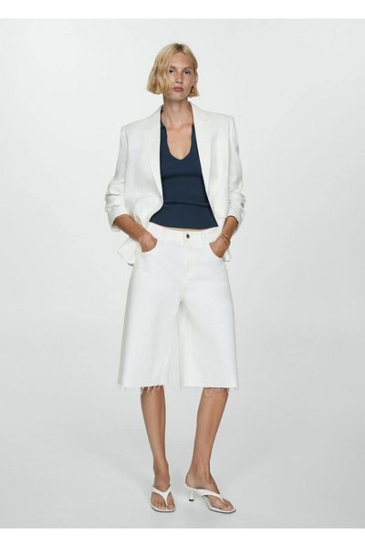 MANGO Woman POLO GALLÉR KÖTÖTT BLUZ
