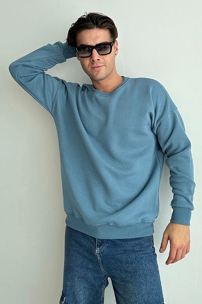 zunop Ανδρικό φούτερ με λαιμόκοψη Oversize