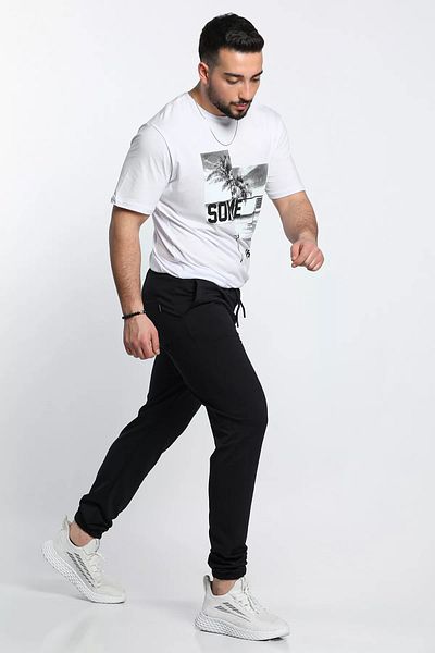 MİSHAR İTALİA Ανδρικό φούτερ Navy Blue με λεπτομέρεια τσέπης με ελαστική μέση και πόδι