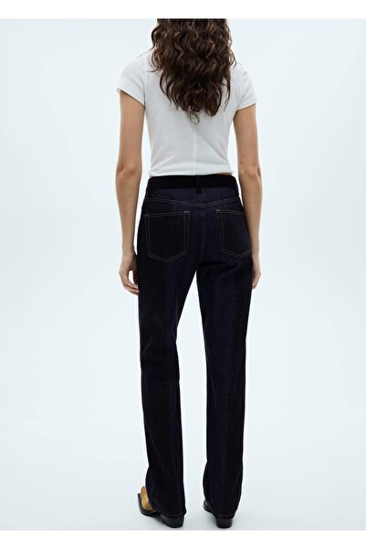 MANGO Woman Düz Kesim Yüksek Bel Jean Pantolon