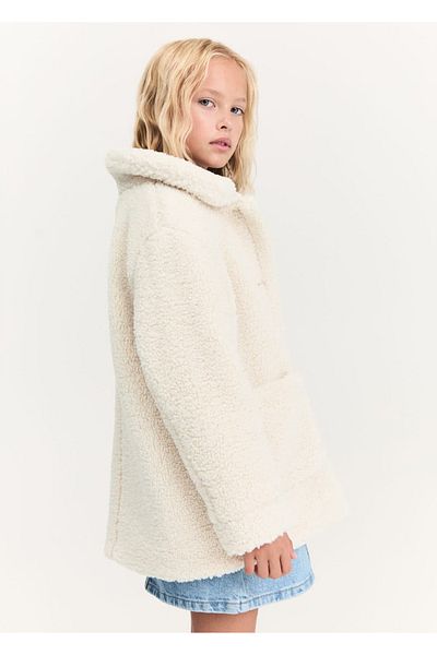 MANGO Kids Fur-looking coat