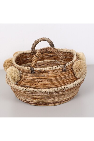 Mylamp Abaka Pomponed Basket 45X35X30 cm