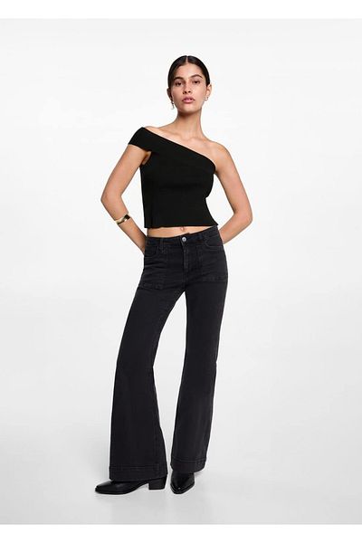 Mango Teen Απλό Ασύμμετρη Μπλούζα