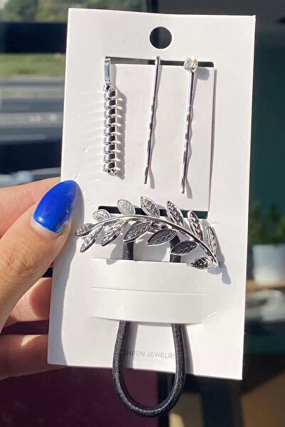 CAŞ DEKORASYON Cataramă din metal cu frunze de culoare argintie pentru anvelope și sârmă