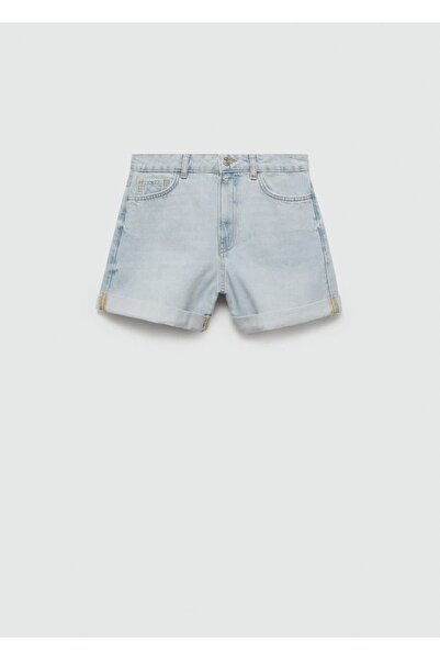 MANGO Woman Mom-fit denim şort