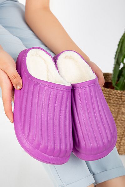 PLN SHOES Παντόφλες σπιτιού Faylon Unisex με μάλλινη σόλα