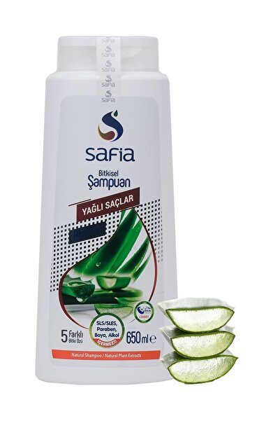Safia 5 Farklı Bitki Özlü Yağlı Saçlar Şampuanı 650 ml