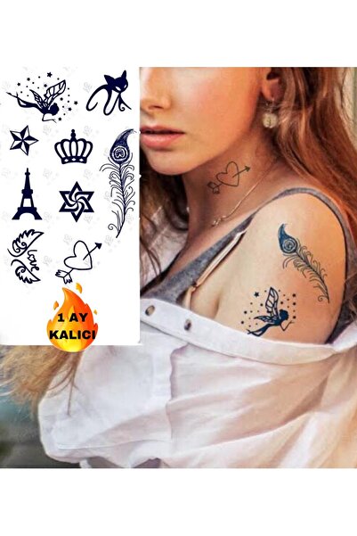 Mecit Tuhafiye 1 AY KALICI KARIŞIK FİĞÜRLÜ  KOL  VÜCÜT  GEÇİCİ DÖVME