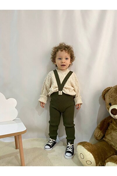 Babily Triko Bebek Salopet - Esnek Unisex Çapraz Askılı