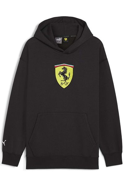 Puma 627054 Ferrari Race Big Shield Hdie Ανδρικό φούτερ με κουκούλα ΜΑΥΡΟ