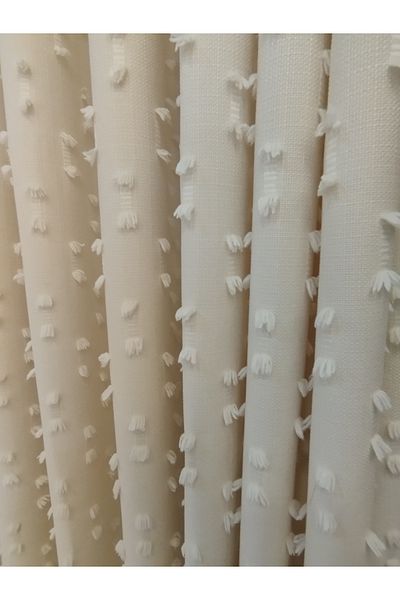 CEMRE Dreamper Background Pompom Light Cream 1/3 Squeeze Pile (Single Wing)