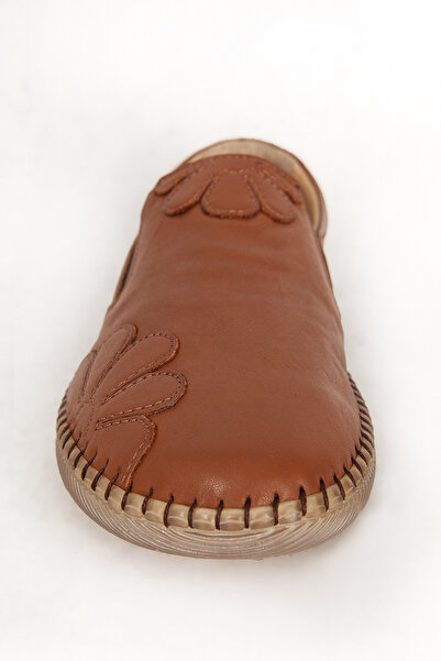 Dericlub Women's Flexible Sole Comfort Real Leather Shoes Br 04035 Tan