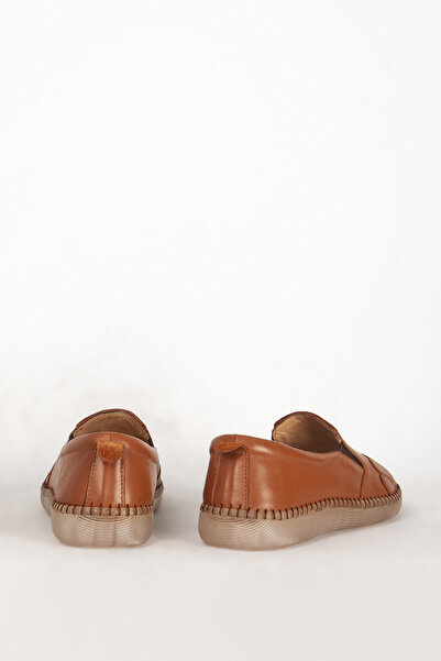 Dericlub Women's Flexible Sole Comfort Real Leather Shoes Br 04035 Tan