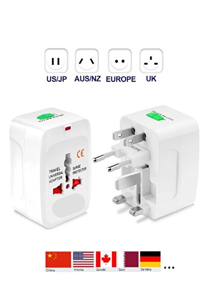 Vwin Seyahat Adaptörü Priz Çevirici Dönüştürücü Fiş Universal Amerikan İng Japon Çin S.Arabistan 150+Ülke