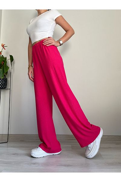 VOL Elastic Waist, Wide Cut, Loose Leg, Lycra Wrap-Around Palazzo Pants
