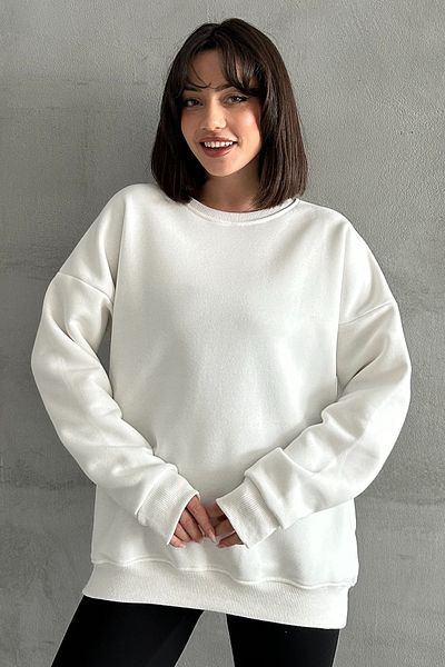 zunop Γυναικείο φούτερ με λαιμόκοψη Oversize