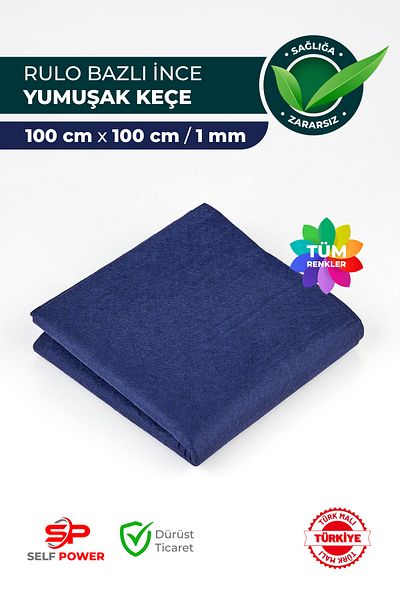 Self Power Soft Fabric Dark Blue Thin Felt - 1 Meter, 100X100 cm Colored Activity