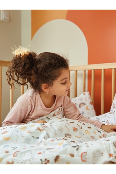 Pithy غطاء لحاف مونتيسوري ومجموعة ملاءات جاهزة مقاس 100x200 - خربش بوهو