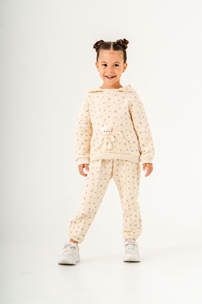 Harika KIDS Κορίτσι - Σετ φόρμας και παιχνιδιών με κουκούλα 3 κλωστών