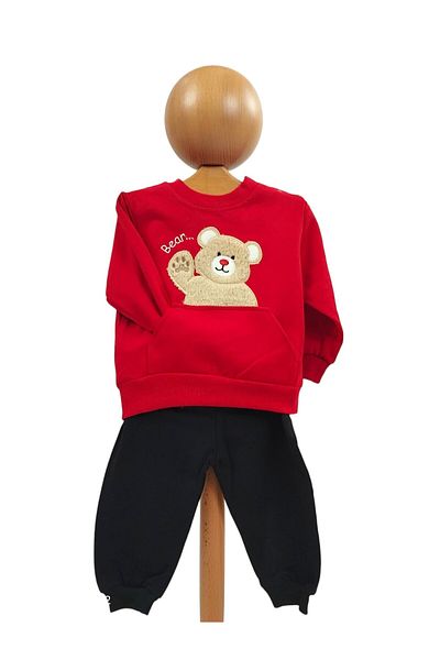 Pivami Red 2-Piece Baby Tracksuit Set - Pocketed