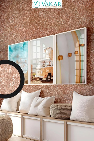 Vakar Canlı Sıva | Ipek Sıva | Dekoratif Sıva | Eco-39 | Kiremit Rengi