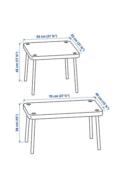 IKEA 2 Piece Coffee Table Set