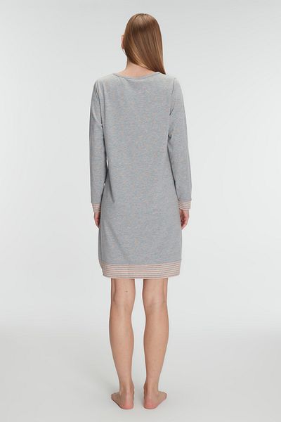 Anıl 11275 Women's Cotton Long Sleeve Nightgown