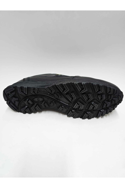 Luis Figo Genuine Leather Large Number (45-46...) Black Lace-Up Rubber Sole Men's Shoes