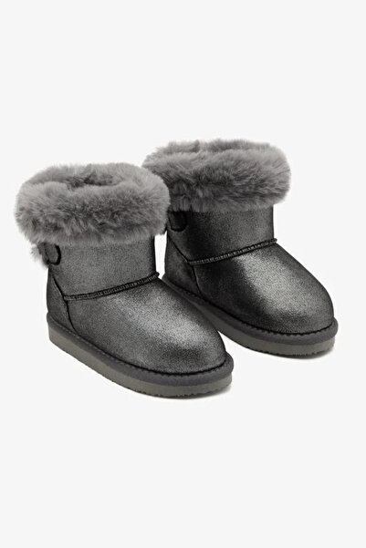 CONGUITOS Антрацитові блискучі пухнасті черевики