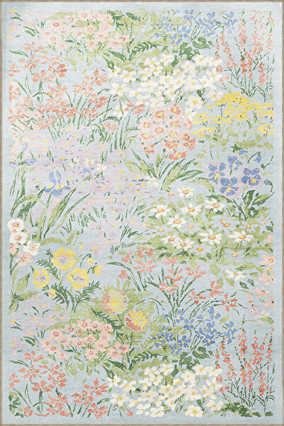 Rugs Modern Halı Floral Temalı Çok Renkli Çiçek Desenli Kreatif Modern Dekoratif Halı 3427