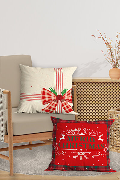 Belle Benoit Χριστουγεννιάτικη μαξιλαροθήκη διπλής όψης ψηφιακής εκτύπωσης 4 τεμαχίων – Μαξιλαροθήκη με φερμουάρ 43x43 cm