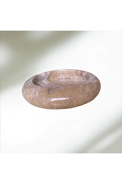 Concept ONYX by CEHRELI 100% Natural Round Marble Ashtray Amber (Export Quality)