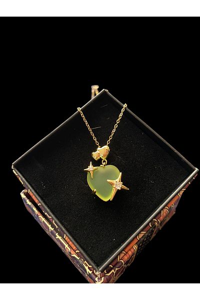 STAİNLES Steel Chain Heart Star Pattern Necklace
