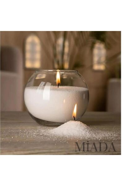 MİADA Vanilya Tarçın İnci Tozu Mum 250 gr Paket Sonsuzluk mumu fitil hediyeli