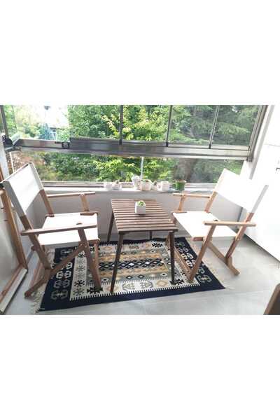 Ahsapland Ahşap Katlanır Bahçe,Balkon,Piknik,Kafe Sandalyesi, Rejisör Sandaly...