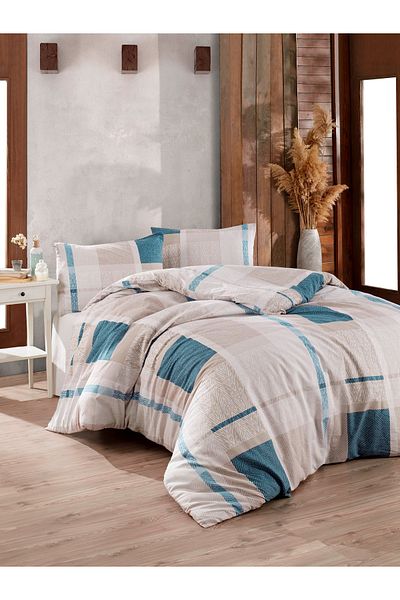 Kristal By Taç Crystal Ranforce Duvet Cover Double Person Set