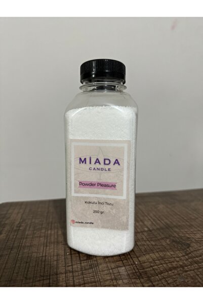 MİADA Powder Pleasure Pudra Kokulu Esanslı Inci Tozu Mum Özel Şişeli Fitil Hediyeli Sonsuzluk Mumu 250gr.