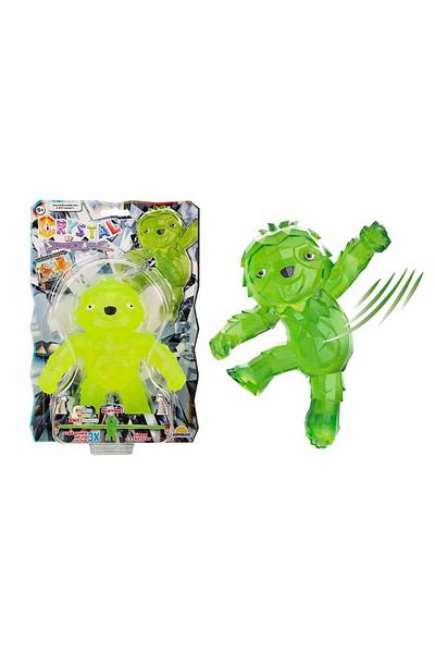 TOYFEST مجسم مرن قابل للتمدد من الكريستال مقاس 14 سم باللون الأخضر الفاتح - قطعة واحدة