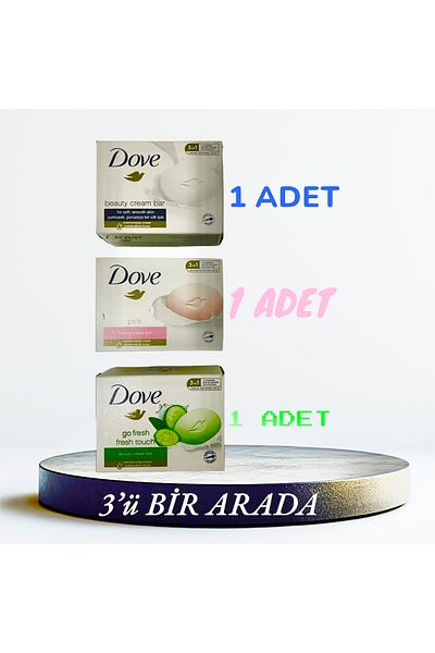 Dove Beauty Solid Soap 3 in 1 3 X 90 Grams Assorted