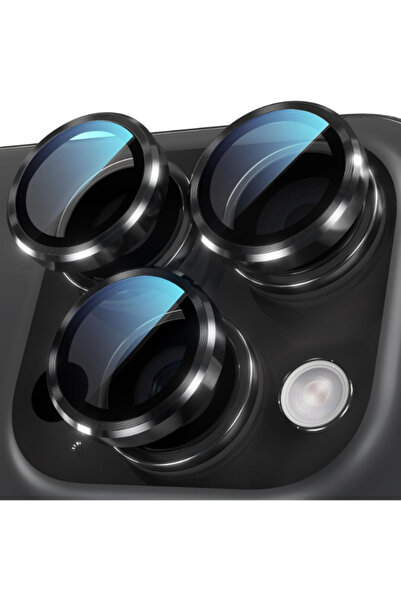 KVK PRİVACY Iphone 16 Pro/16 Promax Uyumlu Kamera Koruma Lens Koruyucu Temper...