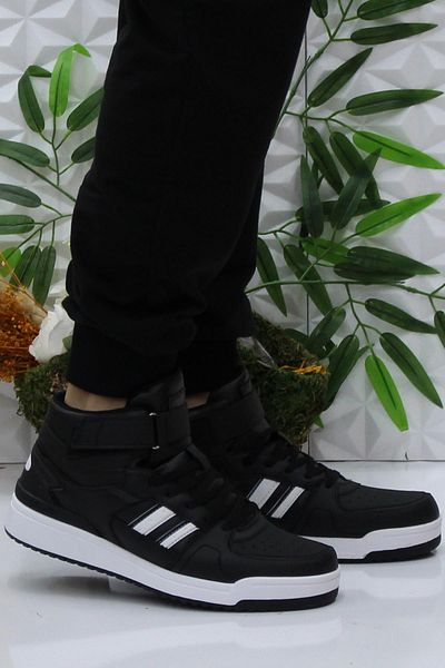 Kinetix Ανδρικά αθλητικά παπούτσια Wilmo Pu Hi Black White Άνετα Γνήσιο Προϊόν Sneaker