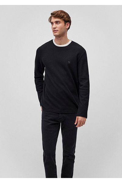 Mavi Μακρυμάνικο Μαύρο T-Shirt Slim Fit / Στενό κόψιμο 065755-900